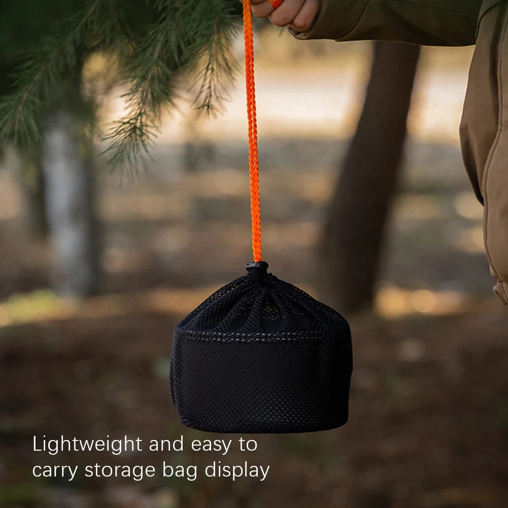 3PCS Camping Cookware Set Pot Pan Kettle Set Portable Cooker Set 2-3 Person with Mesh Bag for Camping Backpacking Outdoor Picnic