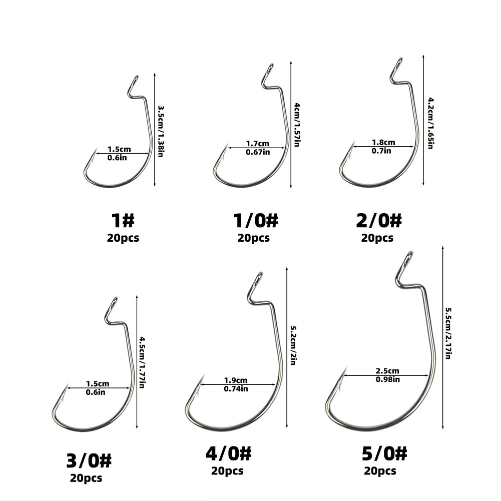 100PCS/Box Barbed FishHooks High Carbon Steel Carp Fishhook Fishing Barbed Hooks for Freshwater Saltwater Fishing Accessories