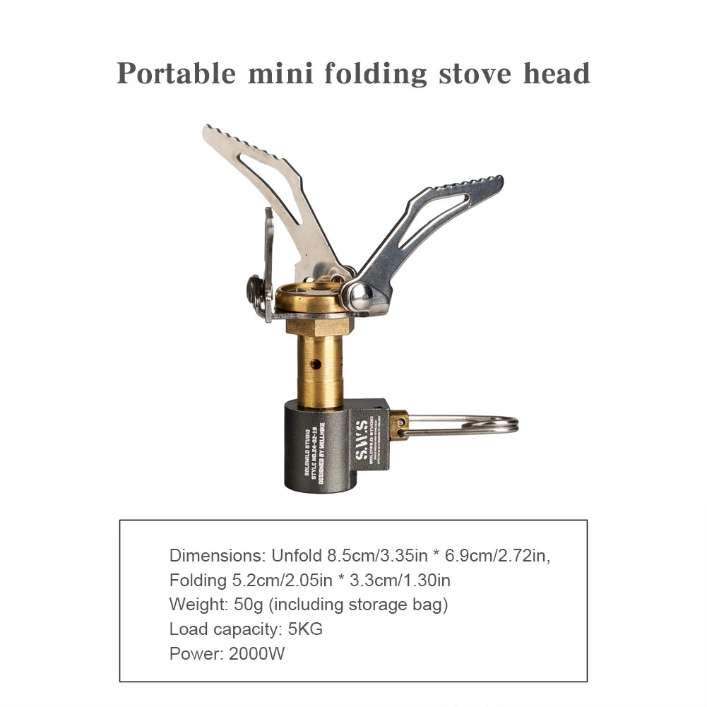 Folding Camping Stove Camping Stove Stand Burner Lightweight Mini Gas Stove Portable Survival Furnace for Outdoor Cooking
