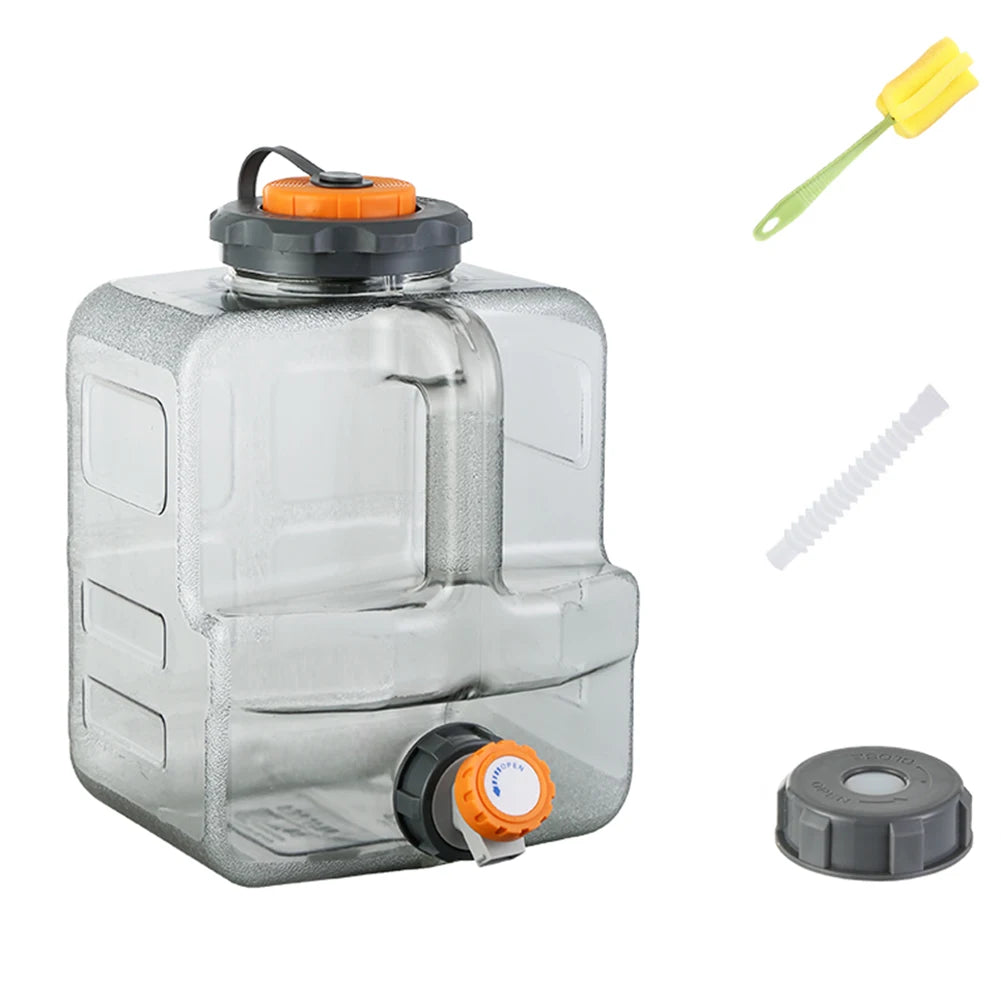 8L /12L /15L Camping Water Jug with Spigot Emergency Water Storage Portable Water Tank for Outdoor Hiking Camping Home Use