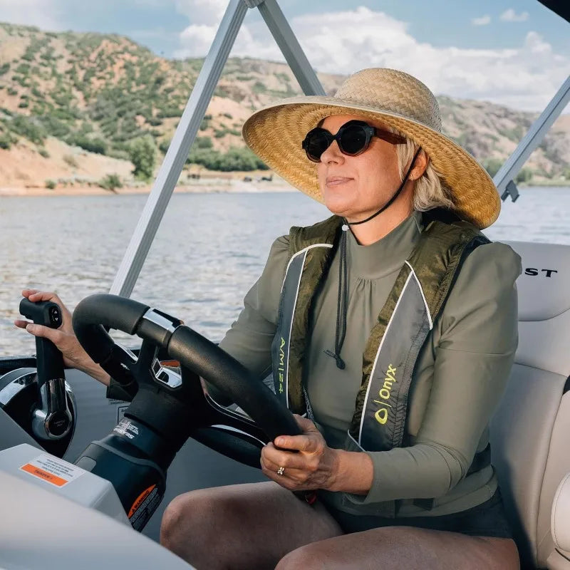 Onyx A/M-24 Automatic/Manual Inflatable Life Jacket, Low Profile, Compact Design, Manual Convertible Inflation Option