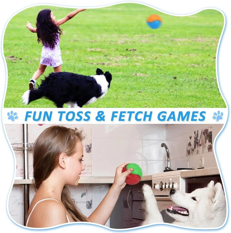 Dog Toys Balls for Training, Tough Ball Toys for Dogs, Fit with Dog Ball Launcher, High Bouncy Dog Ball for Interactive Playing