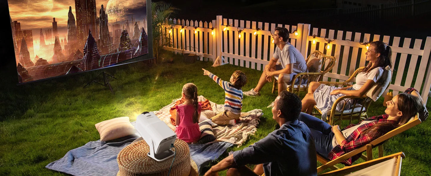 LYNCAST HY320 Smart Projector Android 11 MINI Portable Home Cinema Dual WiFi6 400ANSI BT5.0 Remote Control Projection 1080P