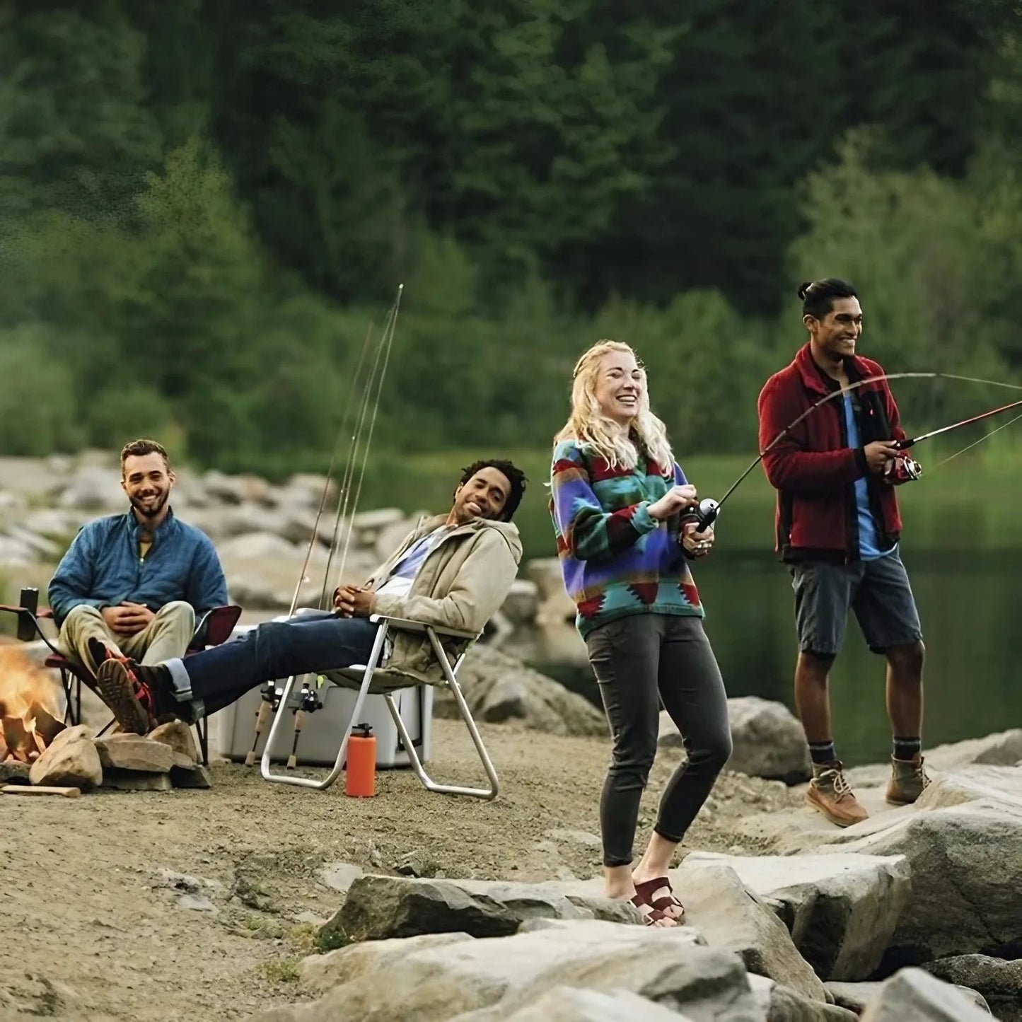 1pc Portable 70.86-Inch Fiberglass Fishing Rod | Durable Six-Layer Design, Two-Section Fly Fishing Rod