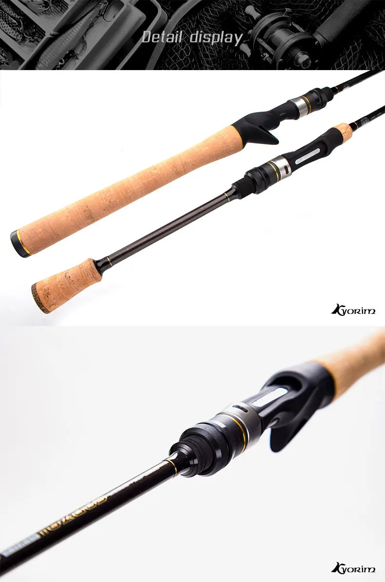 Kyorim CARZA2 LURE ROD Spinning/Casting Fishing Rod 2 Sections Freshwater Japan FUJI Reel Seat，K Guide 1.91M 1.98M MF Action