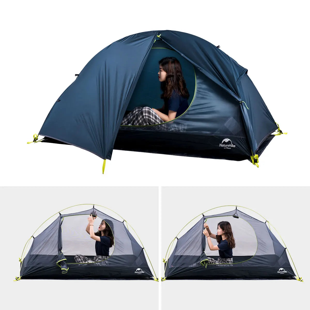 Naturehike Cycling Tent Ultralight 20D Single Person Outdoor Camping Hiking Backpack Sun Shelter Portable Waterproof Tents