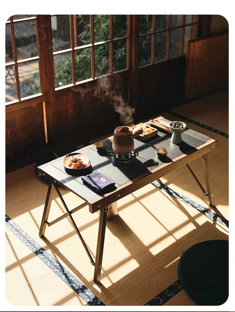Naturehike Outdoor Folding Table Aluminum Alloy Folding IGT Table Multifunctional Portable Wood Stove Picnic Camping Suppiles