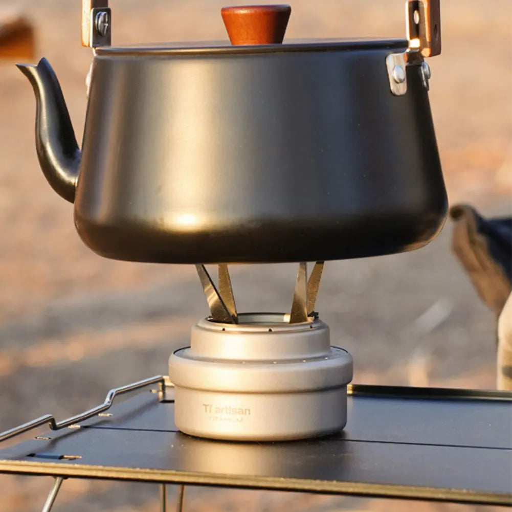 Alcohol Stove Internal Bracket Stainless Steel Portable Alcohol Stove Bracket Detachable Camping Pot Stand for Family Picnics