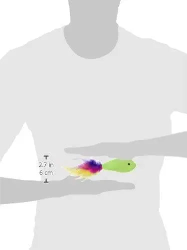 (3 pieces) Fish floor fold cat clip toy - multi-color, 3 pieces