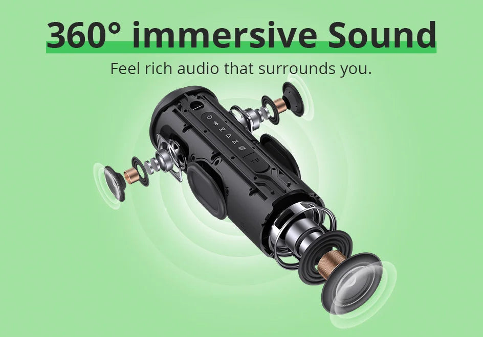 Tronsmart T8 Bluetooth Speaker 40W Outdoor Portable Speaker with Deep Bass, SoundPulse, Waterproof IPX7, APP Control,for Camping