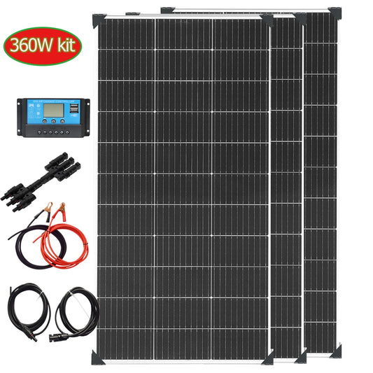 Rigid Solar Panel Battery Charger Modules 1200W 720W 600W 480W 360W 240W 120W Photovoltaic Panels 18V Monocrystalline cell