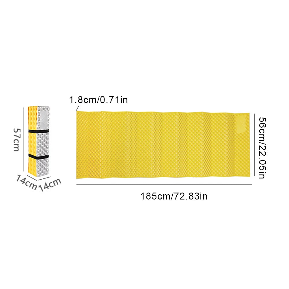 Portable Sleeping Pad with Storage Bag Foldable Camping Mat Aluminum Foil Lightweight Camping Mattress for Outdoor Hiking