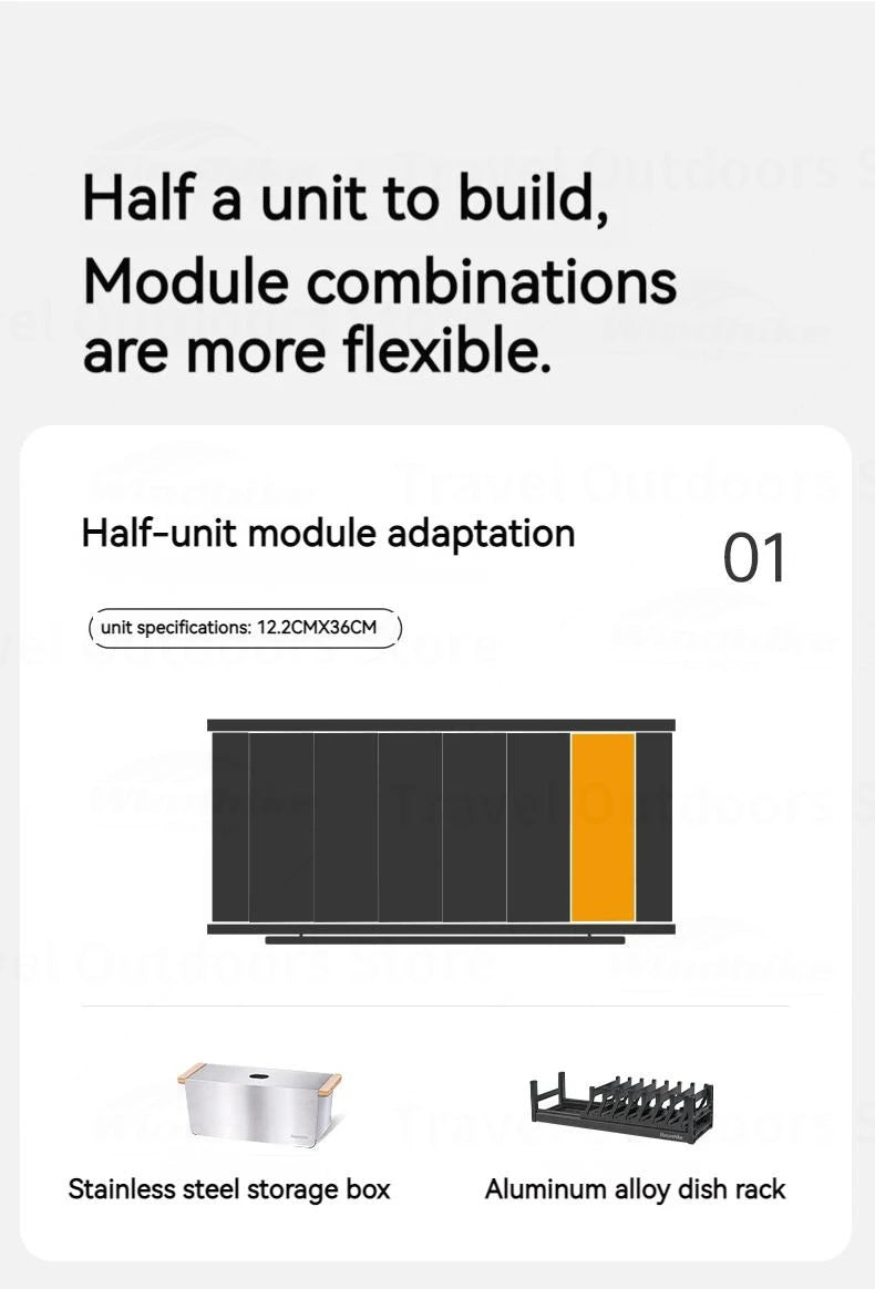 Naturehike Outdoor Folding Table Aluminum Alloy Folding IGT Table Multifunctional Portable Wood Stove Picnic Camping Suppiles