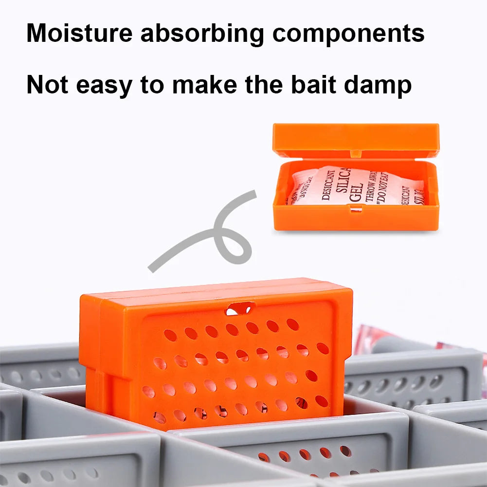 Fish Hook Fishing Lure Bait Storage Case Waterproof Portable Fishing Gear Accessories Box Fishing Lure Box Fishing Supplies