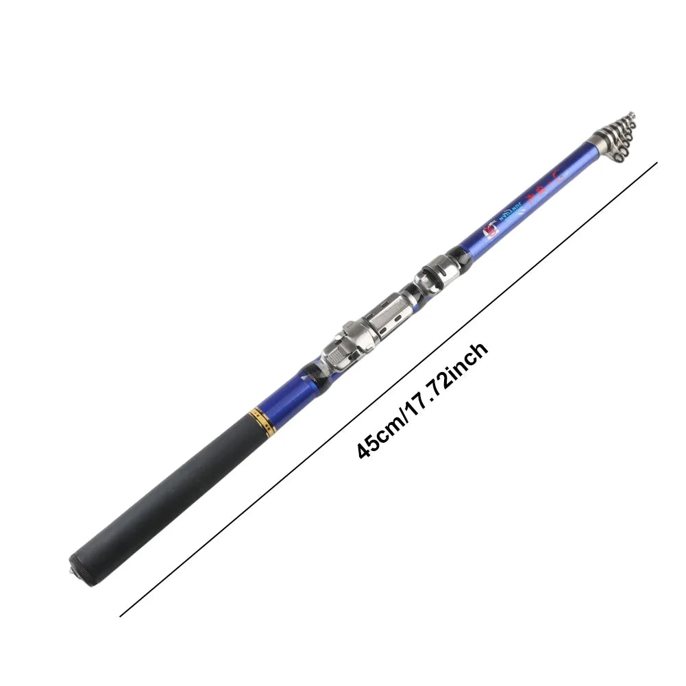 Telescopic Fishing Rod Collapsible Fishing Pole Portable Lightweight Fly Rod Non Slip Handle for Reservoir Pond Beach Fishing