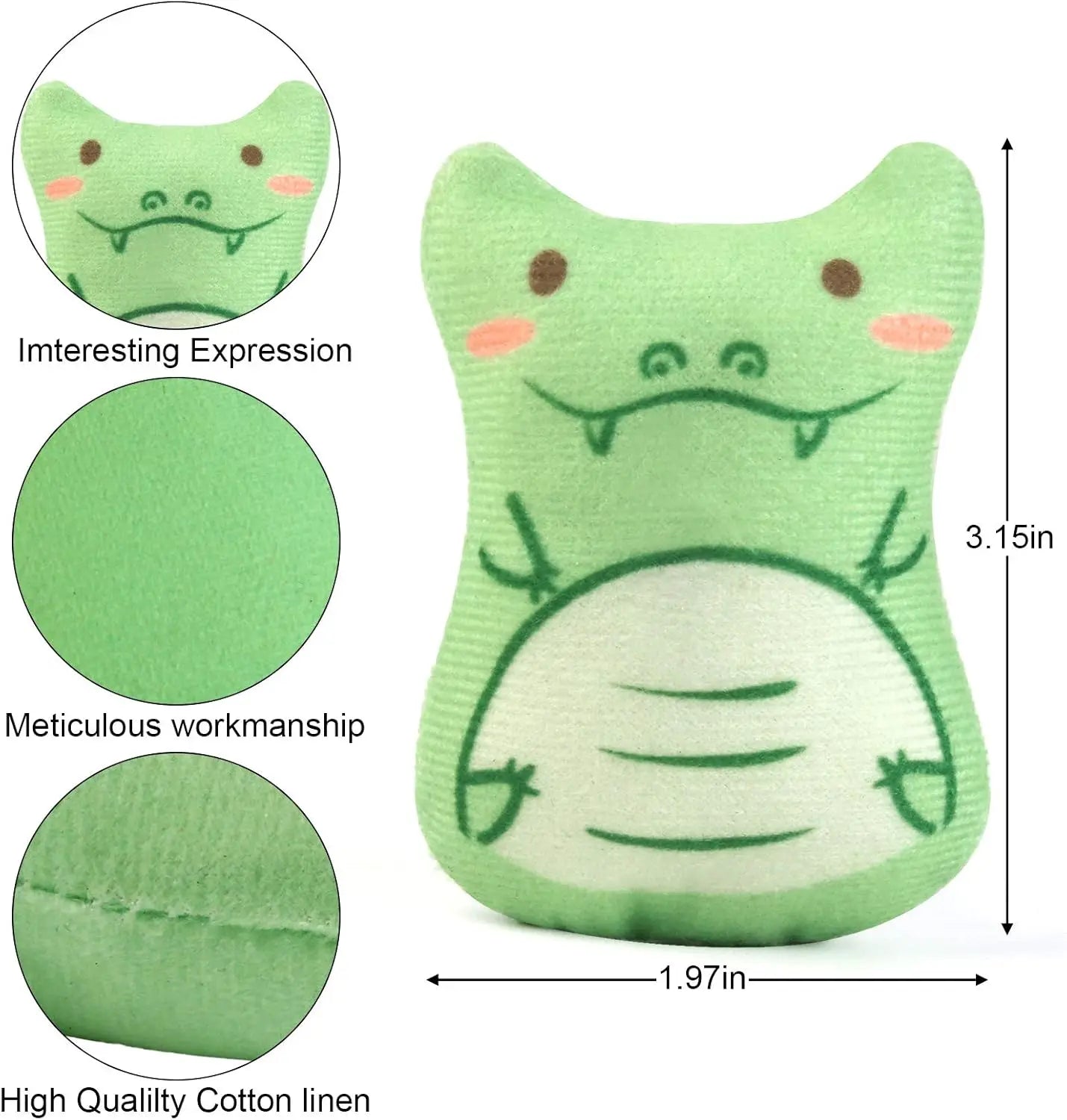 Cat Bite Toys Indoor Cat -5 Plush Cat Bite Toys Interactive Cat Bite Stuffed Cat Toys Soft Pet Toys (Animal Shape)