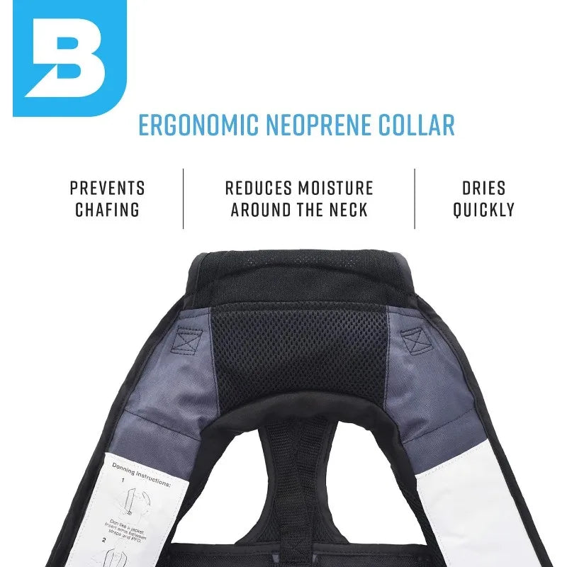 BLUESTORM Atmos 40 Automatic/Manual Inflatable PFD Life Jacket for Adults | US Coast Guard (USCG) Approved Life Vest