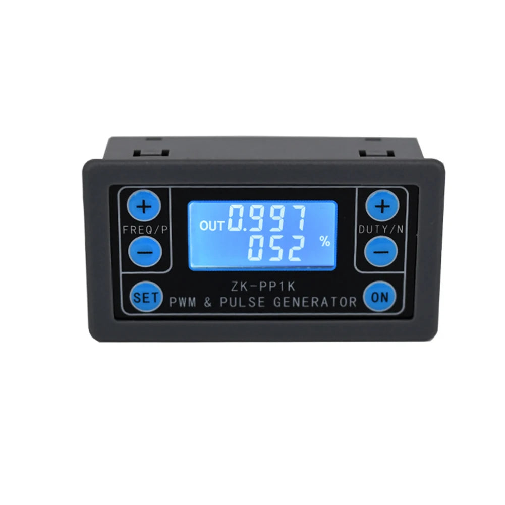 ZK-PP1K Dual Mode LCD PWM Signal Generator 1-channel 1HZ-150KHZ Pulse Frequency Duty Cycle Adjustable Square Wave Generator