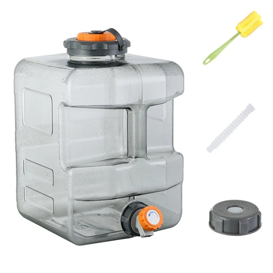 8L /12L /15L Camping Water Jug with Spigot Emergency Water Storage Portable Water Tank for Outdoor Hiking Camping Home Use