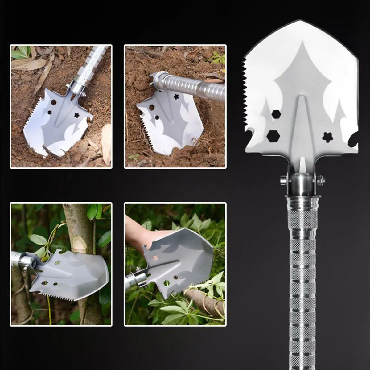 Multi Functional Detachable Foldable Military Electric Shovel Outdoor Survival Equipment Self-Defense Tools Camping Accessories