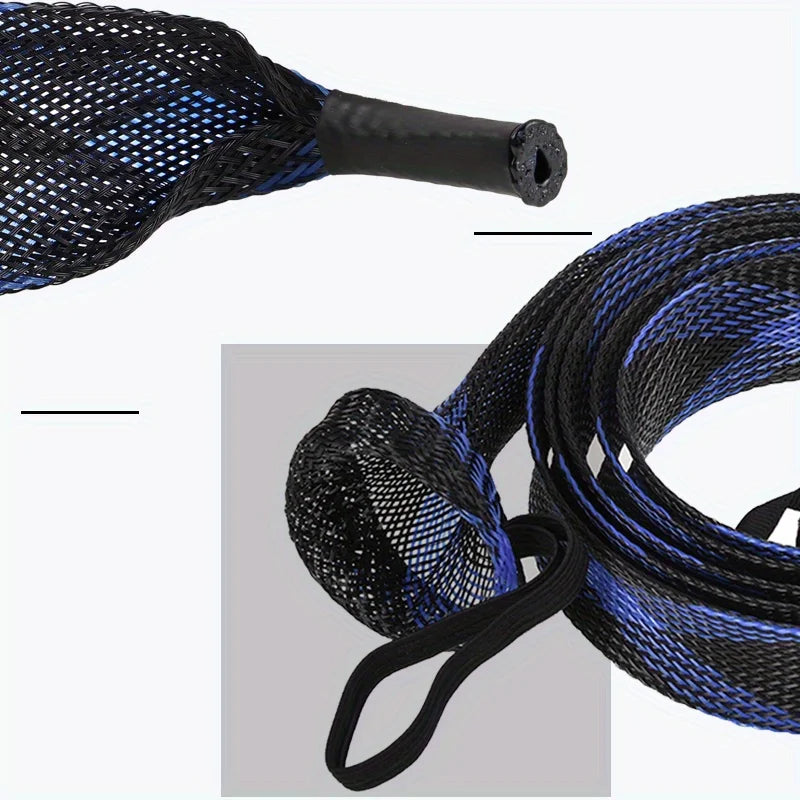 Ackibbik 4pcs/set Rod Socks Fishing Rod Sleeve, Rod Covers for Spinning Baitcasting Rod Fishing Pole Covers with Elastic Strap