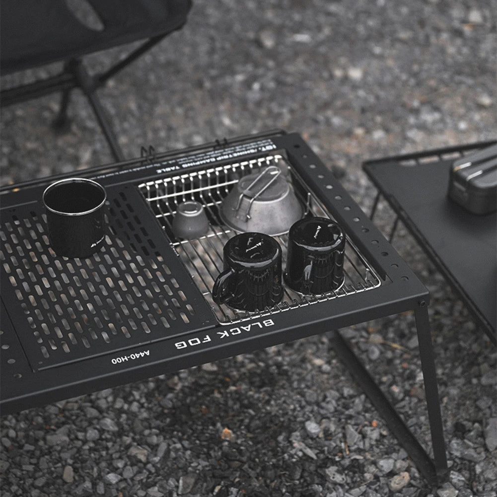 Outdoor IGT Tables Unit Portable Camping Table Unit Board Stainless Steel Free Combination Removable for Hiking Fishing Picnic