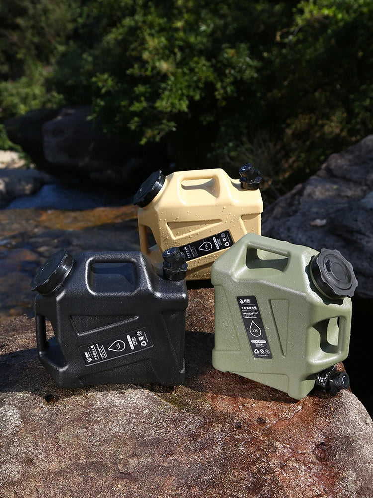12L Camping Water Container Large Capacity No Leakage BPA Free Camping Water Tank for Camping Hiking