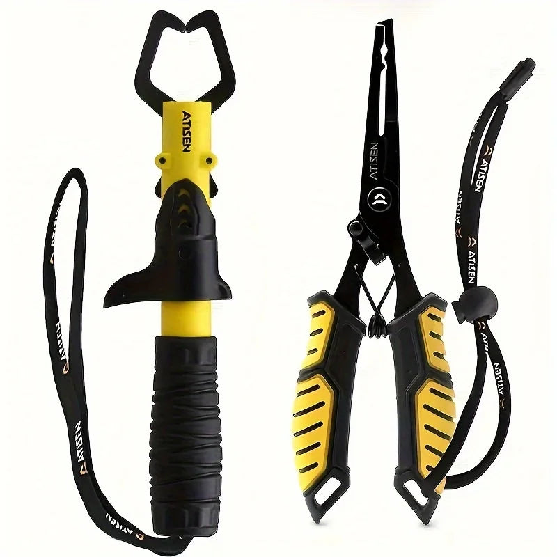 2-Piece Durable Stainless Steel Fishing Pliers - a Must-Have Tool for Easy Control of Fish and Outdoor Fishing