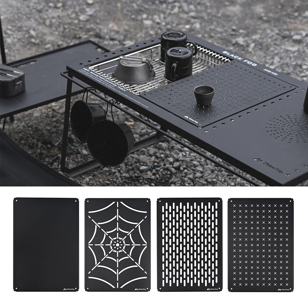 Outdoor IGT Tables Unit Portable Camping Table Unit Board Stainless Steel Free Combination Removable for Hiking Fishing Picnic