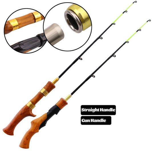 62cm Winter Ice Fishing Rod Portable Carbon Casting Carp Fishing Pole Tackle Compression Resistance Outdoor Fishing