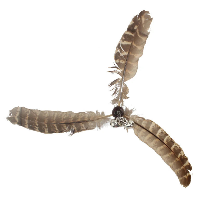 Pet Head Rod Wire Toys Cat Cat Funny Interactive Cat Accessories Stick Replaceable Bell Fish Fishing Feather Funny Rod Teaser