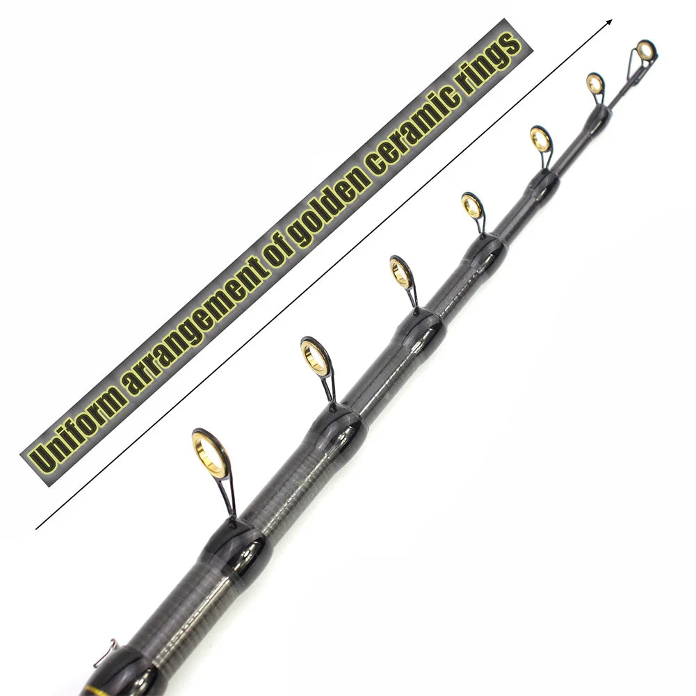 Carbon Fiber Spinning Rod Telescopic Travel Fishing Pole Carp Fishing Rod Fishing Accessories for Carp Fishing