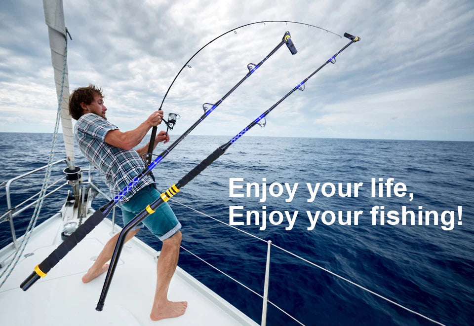 Fishing rod Bending butt roller guide rail big game  boat rod straight butt glass fiber blank deep sea fishing rod