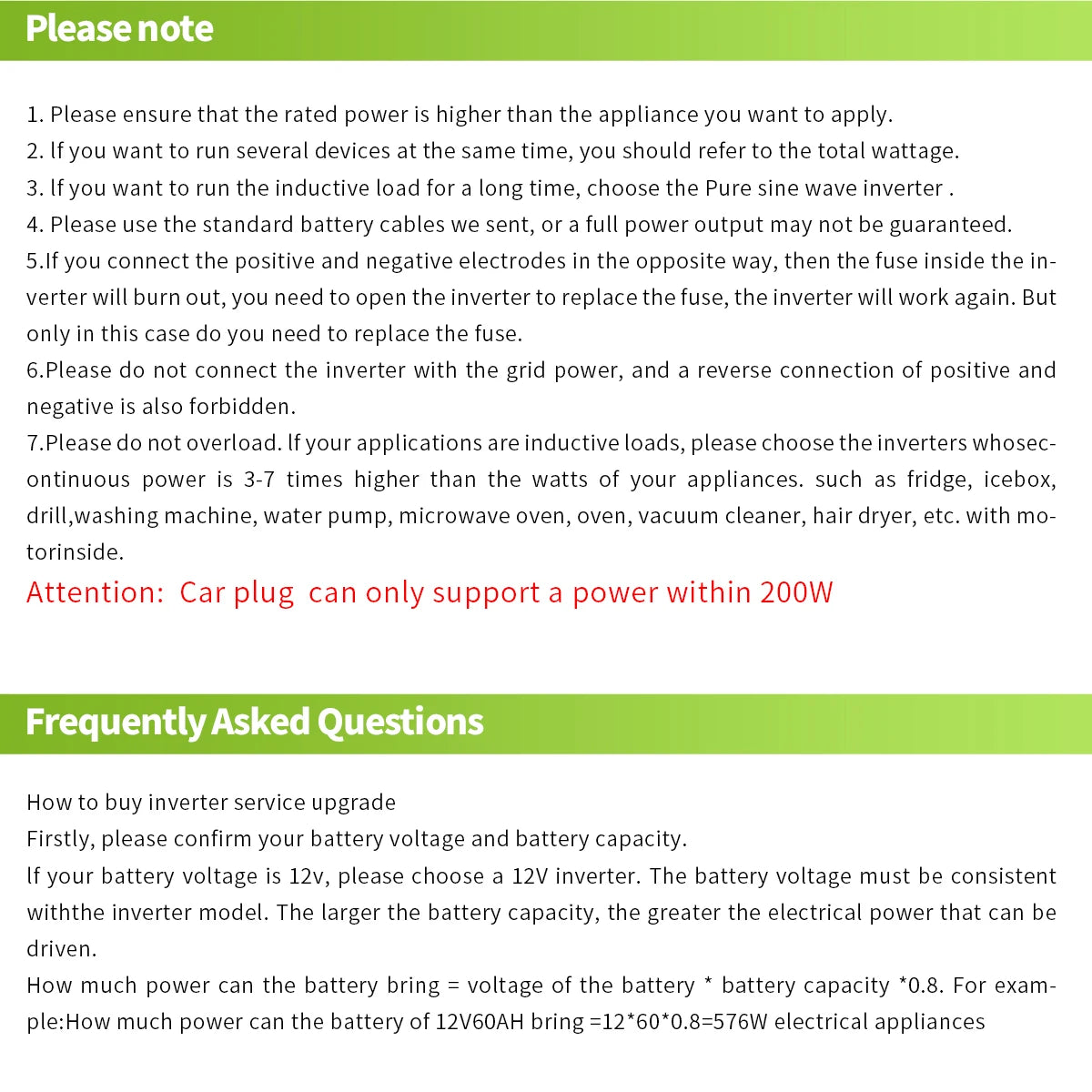 4000W Inverter, DC 12V to AC 110V60HZ power converter Camping Power Converter,Quiet Power Inverter