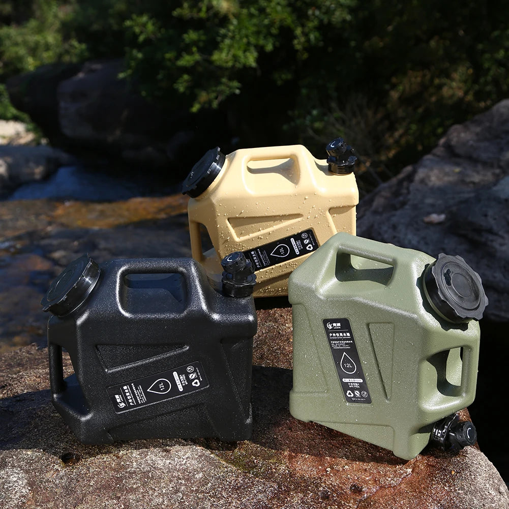 12L Camping Water Container Large Capacity No Leakage BPA Free Camping Water Tank for Camping Hiking