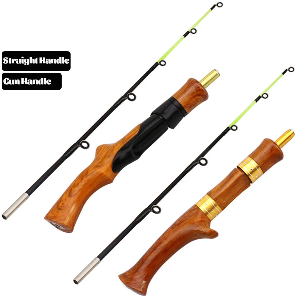 62cm Winter Ice Fishing Rod Portable Carbon Casting Carp Fishing Pole Tackle Compression Resistance Outdoor Fishing