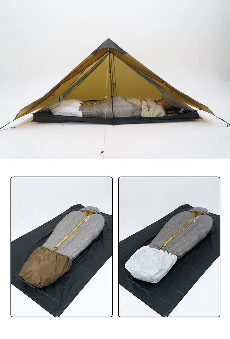 3F UL GEAR Sleeping Bag Foot Ultralight Dyneema Nylon Portable Waterproof Bag Camping Sleeping Bag Accessories Tear Resistant