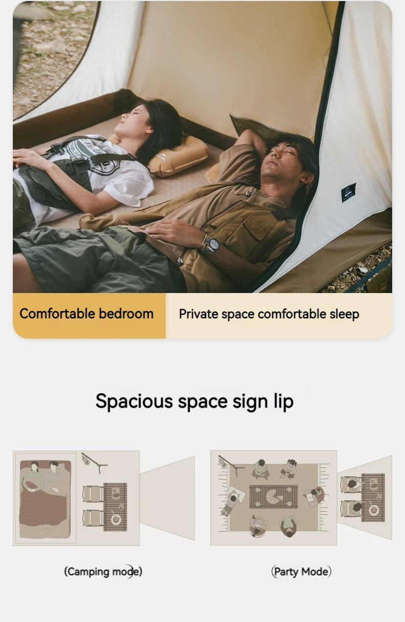 Naturehike Dune 7.6 Camping Tent 2 People 4 Season Tent Ultralight PU2000mm Outdoor Travel iking Tent With Chimney Screen Window