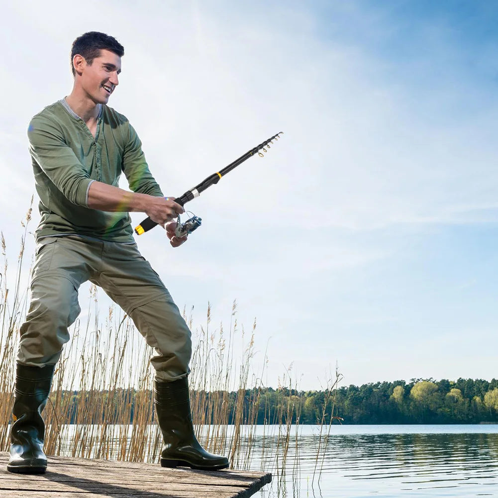 Carbon Fiber Spinning Rod Telescopic Travel Fishing Pole Carp Fishing Rod for Carp Fishing