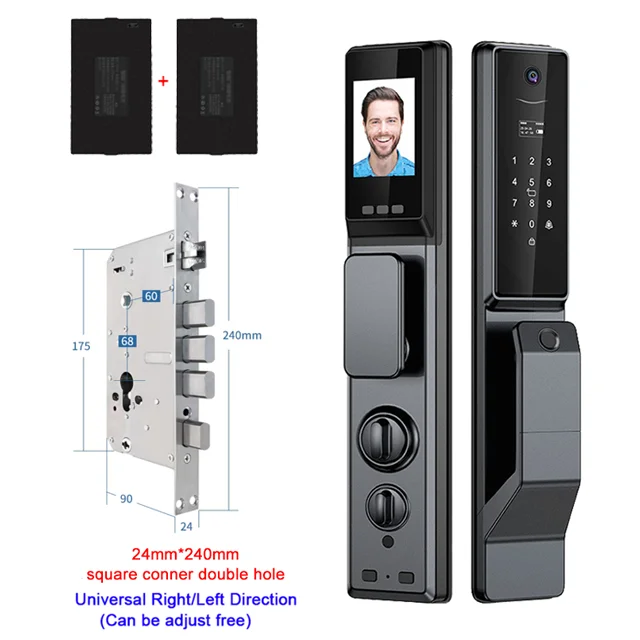 Waterproof Outdoor Smart  Lock Wifi Alexa Tuya APP Aluminium Alloy Material Fingerprint Password Smart Door Lock With Camera