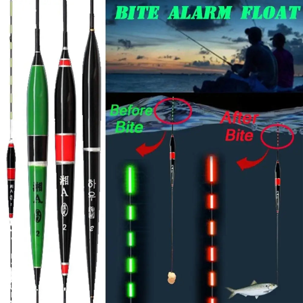 Battery Operated Night Fishing Float - Long-Distance Wood Light Bobber for River Fishing