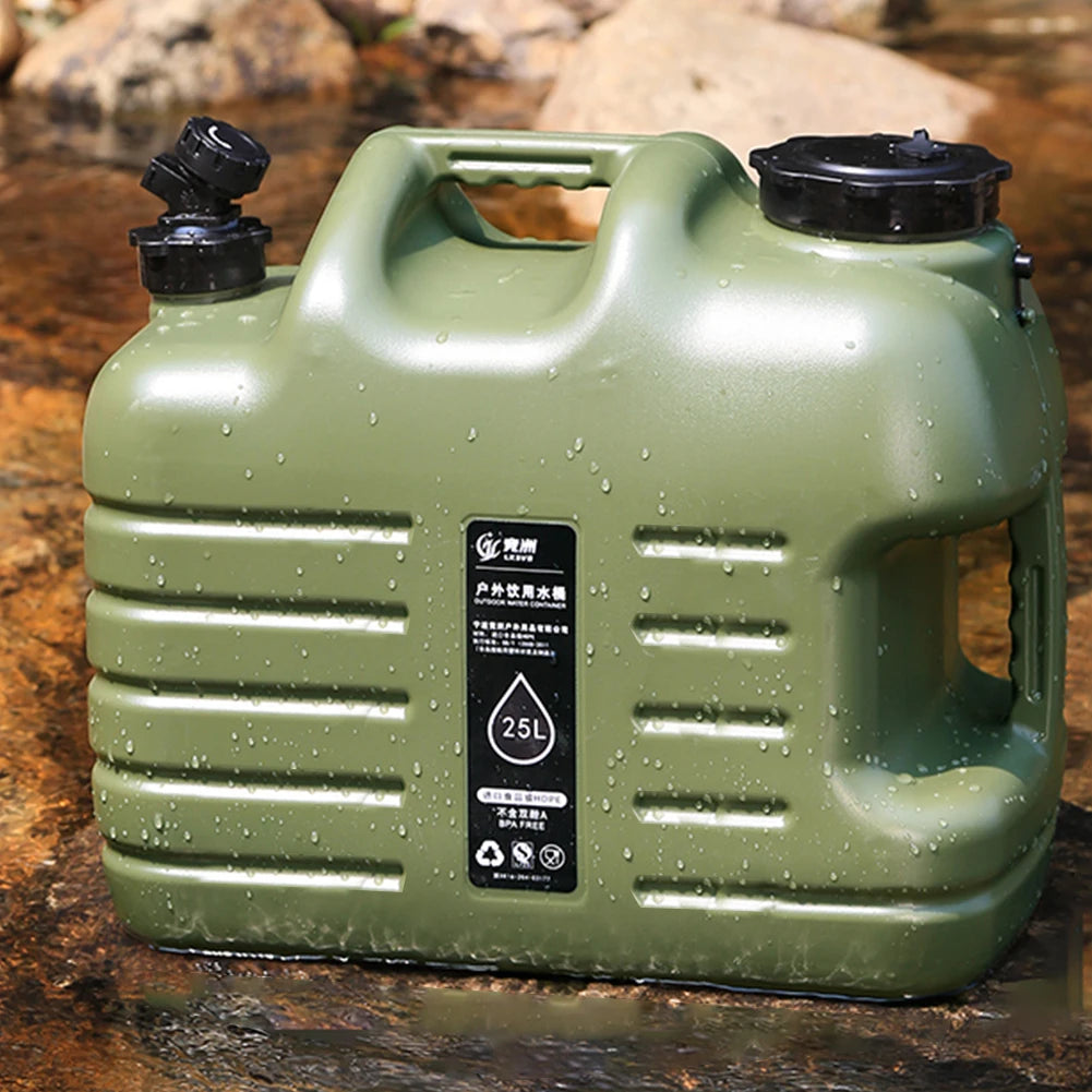 25L Camping Water Container with Detachable Faucet No Leakage for Outdoor Travel Driving Portable Drinking Water Canister