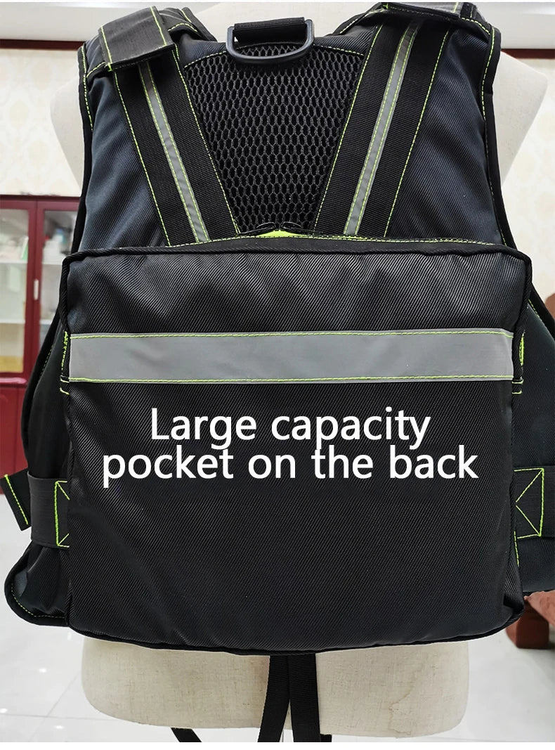 Multi-Functional Life Jacket Vest For Outdoor Fishing A Must-Have For Safety Multiple Pockets For Storage Buoyant Material