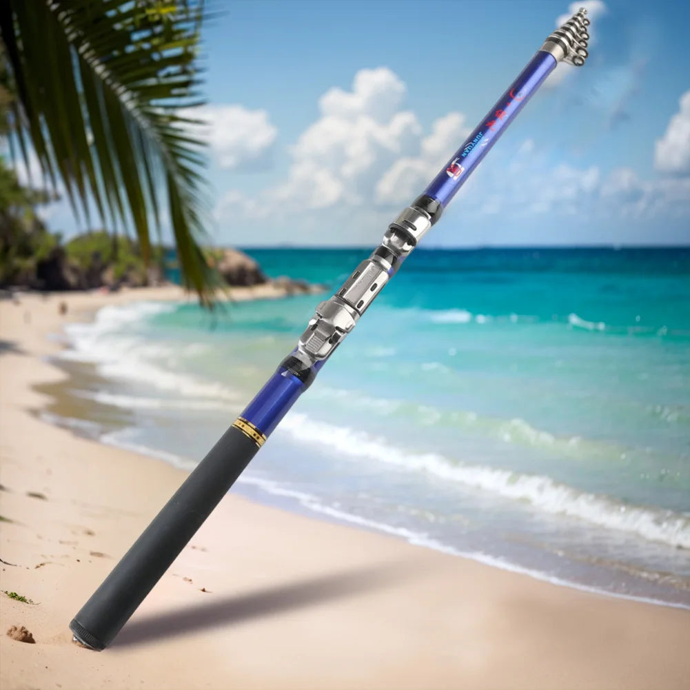 Telescopic Fishing Rod Collapsible Fishing Pole Portable Lightweight Fly Rod Non Slip Handle for Reservoir Pond Beach Fishing