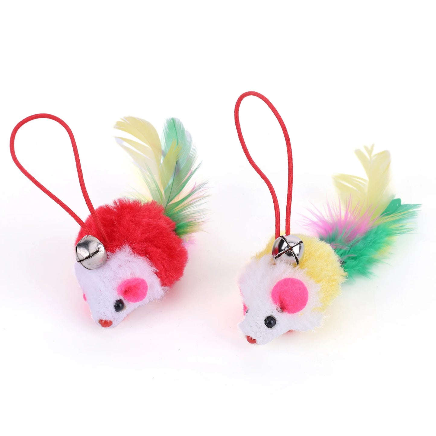 Pet Cat Toy Set Replacement Head Toy Suit Multifunction Interactive Cat Toy Handfree Cat Toy Stick for Floor Glass Door Panel