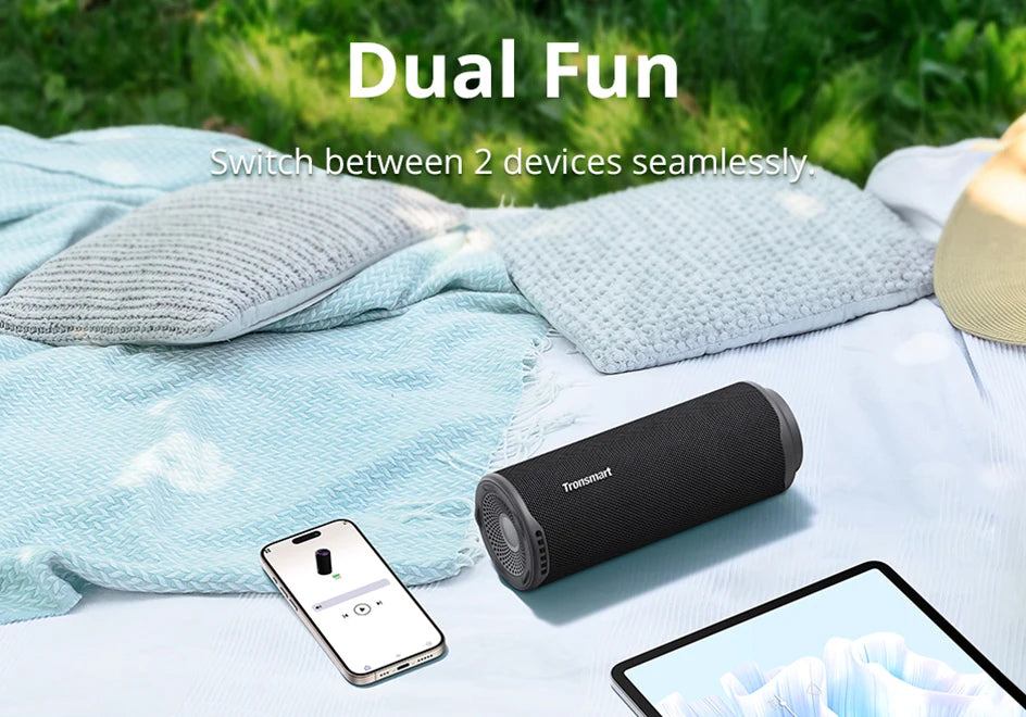 Tronsmart T8 Bluetooth Speaker 40W Outdoor Portable Speaker with Deep Bass, SoundPulse, Waterproof IPX7, APP Control,for Camping