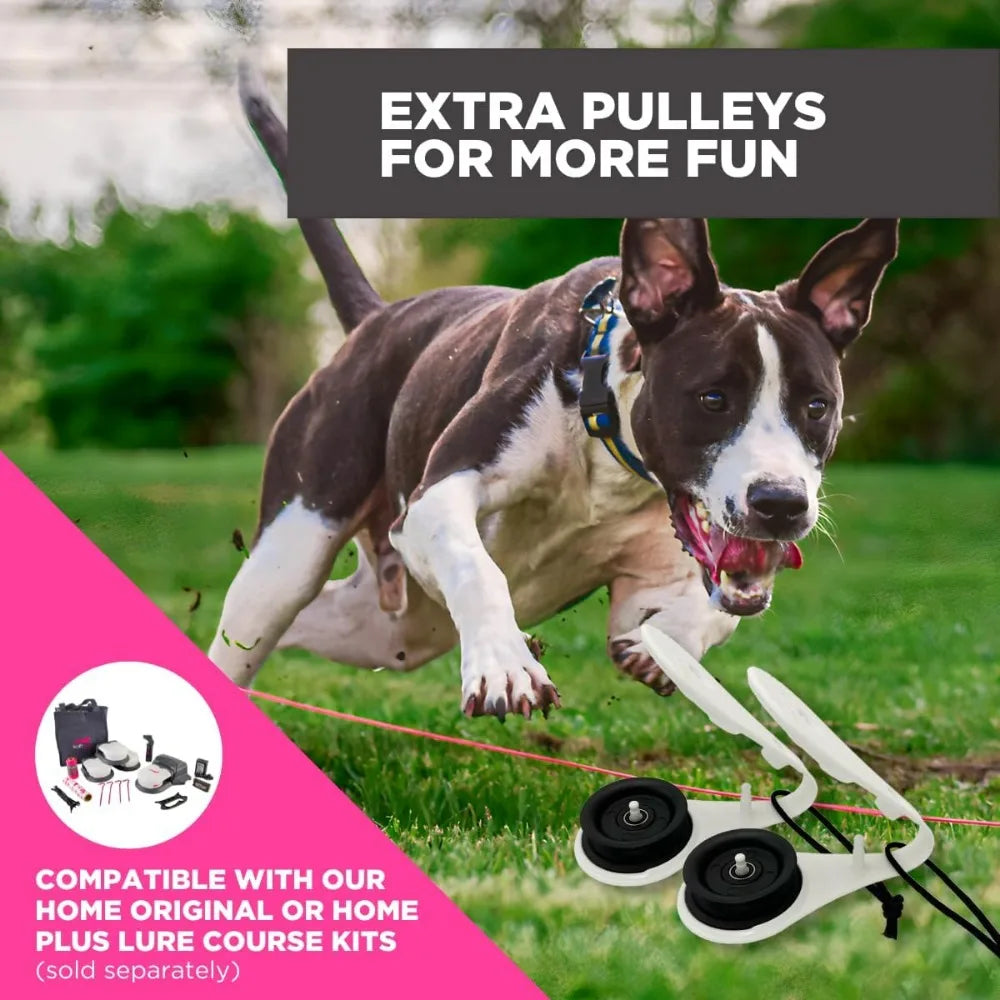 Swift Paws - Field Pulley Set - Expansion Accessory for Home Lure Course Kits Only - Add-On for Interactive Dog Chase Toy - Easy