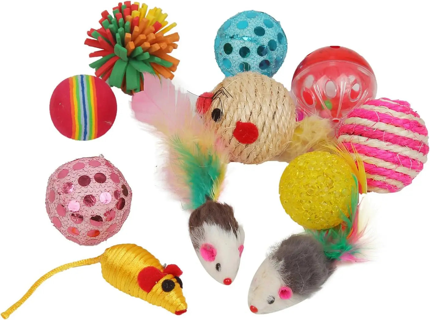 20 piece set of fashionable cat toys