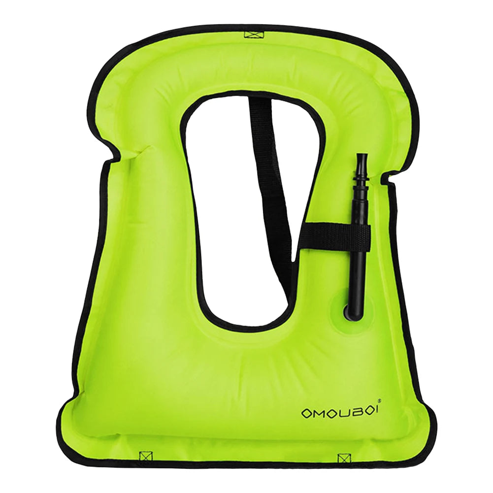 Water Sports Safety Vest Adjustable Inflatable Buoyancy Vest Floating Life Vest for Snorkeling Swimming Kayaking Boating