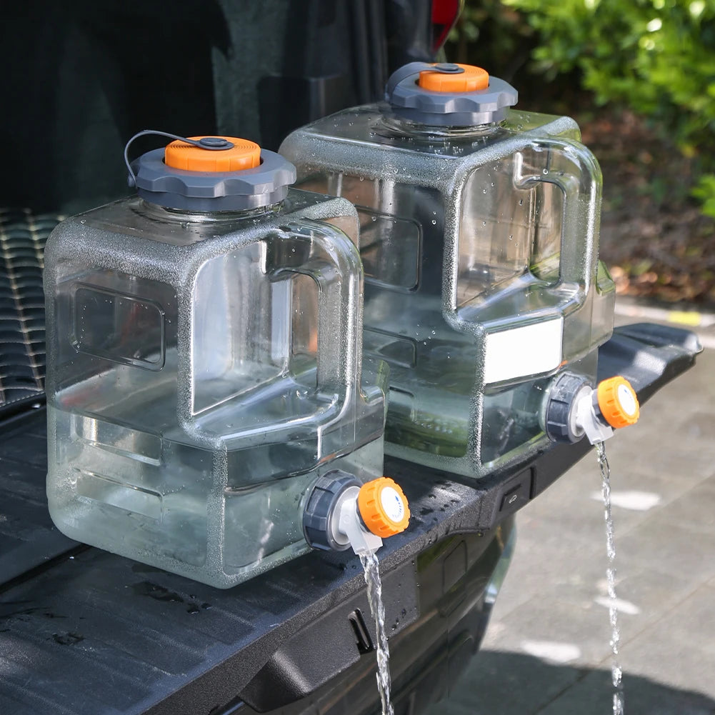 8L /12L /15L Camping Water Jug with Spigot Emergency Water Storage Portable Water Tank for Outdoor Hiking Camping Home Use